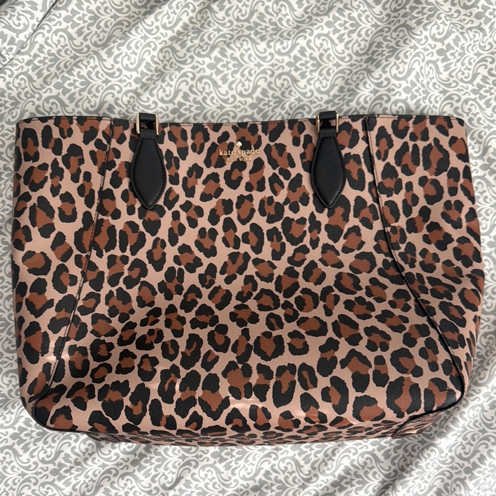 Kate Spade Leopard Print Tote Bag - Brown and Black